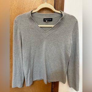Grey cashmere small Jones NY sweater. Dry cleaned.